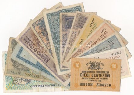 Olaszország 1914-1976. 10c-500L (13xklf), közte 1925. 5L 'Maltese-Rosi Bernardini' T:II-III- Italy 1914-1976. 10 Centesimi - 500 Lire (13xdiff), within 1925. 5 Lire 'Maltese-Rosi Bernardini' C:XF-VG