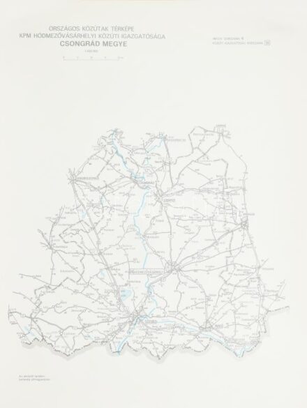 cca 1970 5 db megyei közúti térkép: Csongrád, Zala, Vas, Veszprém, Nógrád 40x30 cm