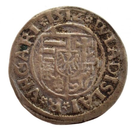1517K-G Denár Ag 'II. Lajos' (0,53g) T:2 patina Hungary 1517K-G Denar Ag 'Louis II' (0,53g) C:XF patina Huszár: 841., Unger I.: 673.m