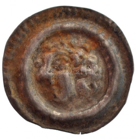 1180-1240. Bracteata Ag 'III. Béla - IV. Béla' (0,23g) T:2 patina Hungary 1180-1240. Bracteata Ag 'Bela III - Bela IV.' (0,23g) C:XF patina Huszár 192., Unger I.: 122.