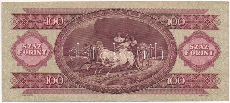 1949. 100Ft 'B 221 129816' nyomdai papírránccal T:III szép papír Adamo F28 - Image 2