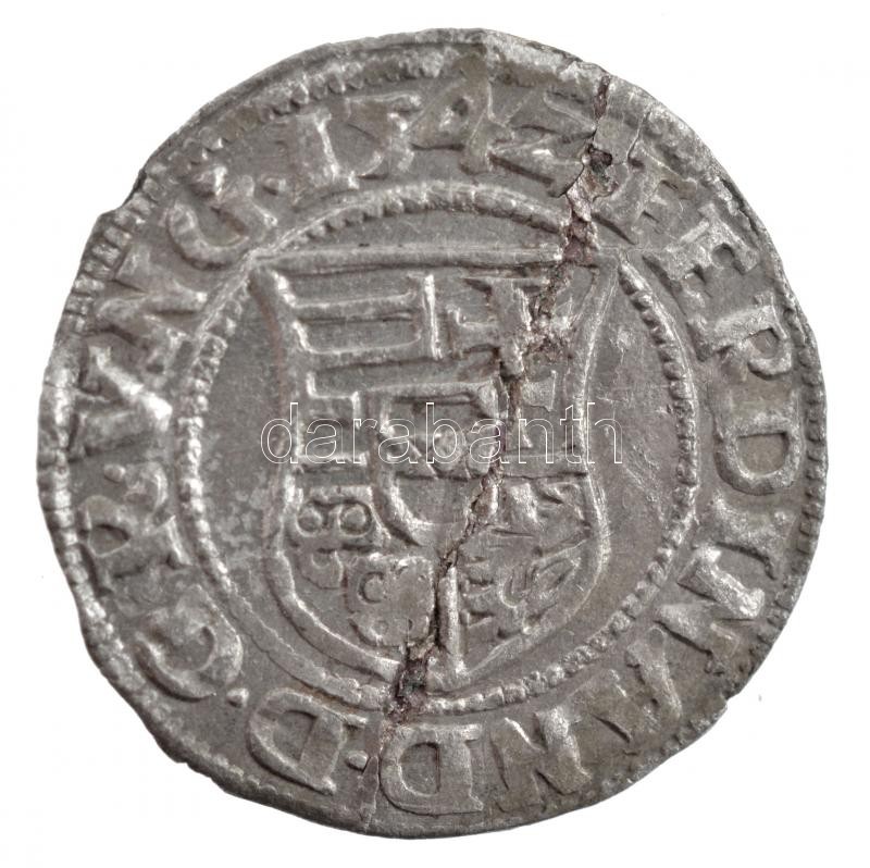 1542K-B Denár Ag 'I. Ferdinánd' (0,56g) T:2,2- rep. Hungary 1542K-B Denar Ag 'Ferdinand I' (0,56g) C:XF,VF cracked Huszár: 935., Unger II.: 745.a