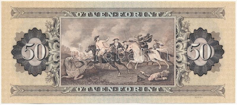 1980. 50Ft 'H 608 120604' nyomdai papírránccal T:I Adamo F22 - Image 2