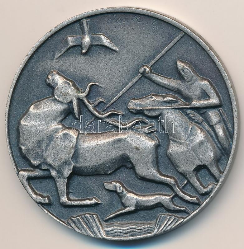 Olcsai Kiss Zoltán (1895-1981) 1971. 'Vadászati Világkiállítás II. Díj' ezüstpatinázott Br díjérem (45mm) T:1,1- - Image 2