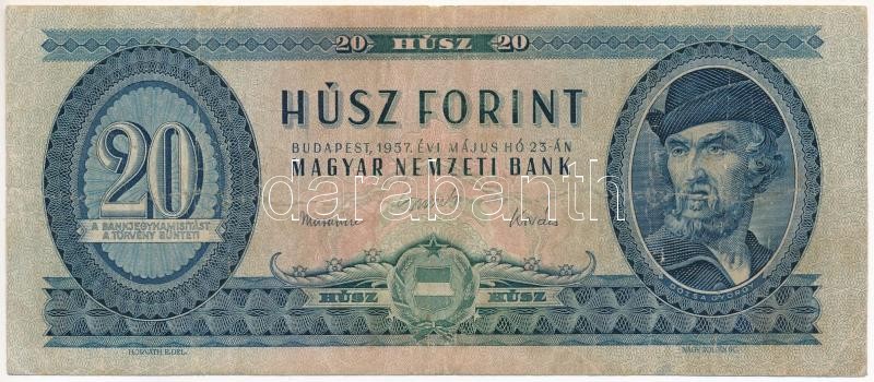 1957. 20Ft 'C 005 094450' T:III- Adamo F11