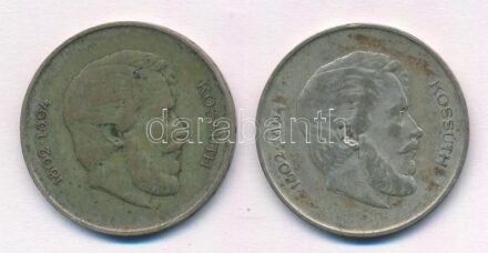 1947. 5Ft Ag 'Kossuth' (2x) T:2-,3 patina Adamo F8.1