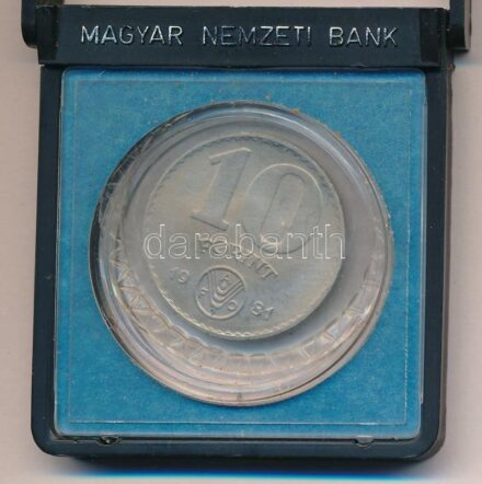 1981. 10Ft Ni 'FAO' lezárt fóliatokban, fekete 'MNB' műanyag tokba téve T:1 Adamo EM63