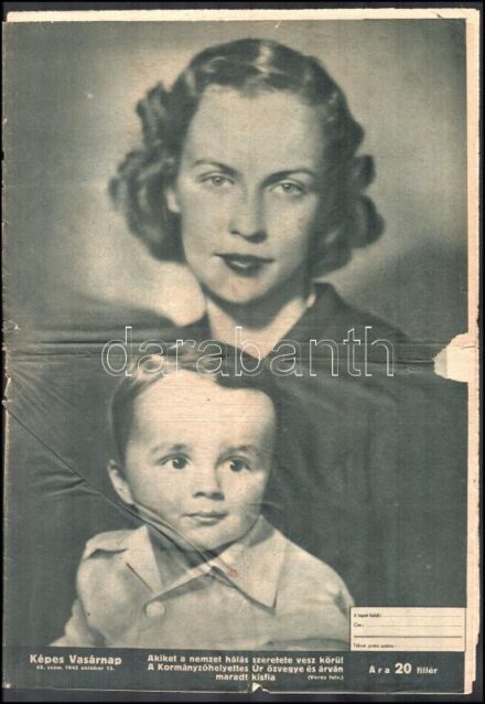 1942 A Képes Vasárnap ifj Horty családjával foglalkozó száma