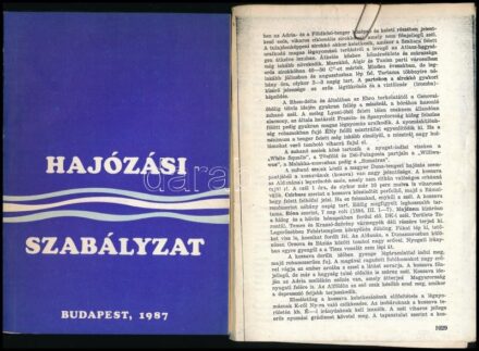 1987 Hajózási szabályzat + ábraanyag műbőr kötésben