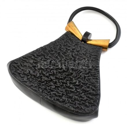 Női bőr színházi táska, kopásnyomokkal, m: 28 cm