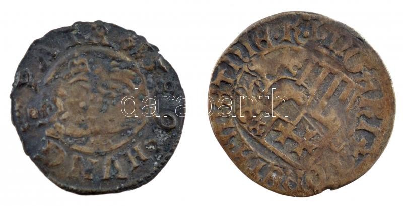 1471-1481. Denár Ag 'I. Mátyás' (0,61g) + 1589K-B Denár Ag 'Rudolf' (0,55g) T:3,2 patina Hungary 1471-1481. Denar Ag 'Matthias I' (0,61g) + 1589K-B Denar Ag 'Rudolf' (0,55g) C:F,VF patina Huszár: 718., 1059., Unger I.: 564.f, Unger II.: 811.a - Image 2