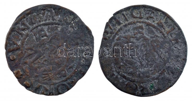 1568-1573K-B Denár Ag 'Miksa' (2xklf) (0,54g, 0,50g) T:2,2- patina Hungary 1568-1573K-B Denar Ag 'Maximilian' (2xdiff)(0,54g, 0,50g) C:XF,VF patina cracked Huszár: 992., Unger II.: 766.a