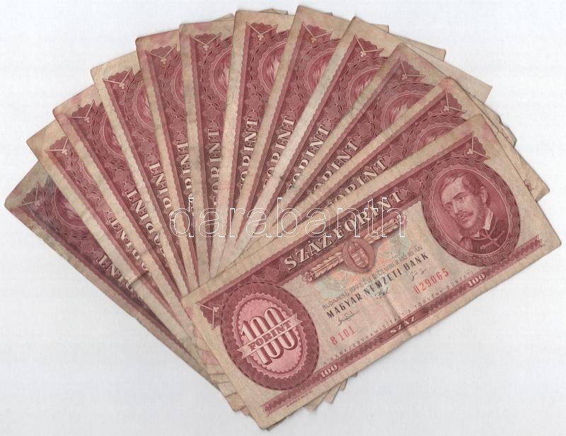 1962-1993. 100Ft (12db/5xklf) T:III,III- folt, szakadás