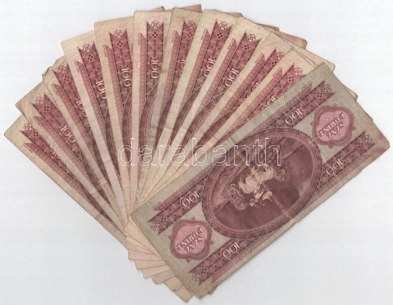 1962-1993. 100Ft (12db/5xklf) T:III,III- folt, szakadás - Image 2