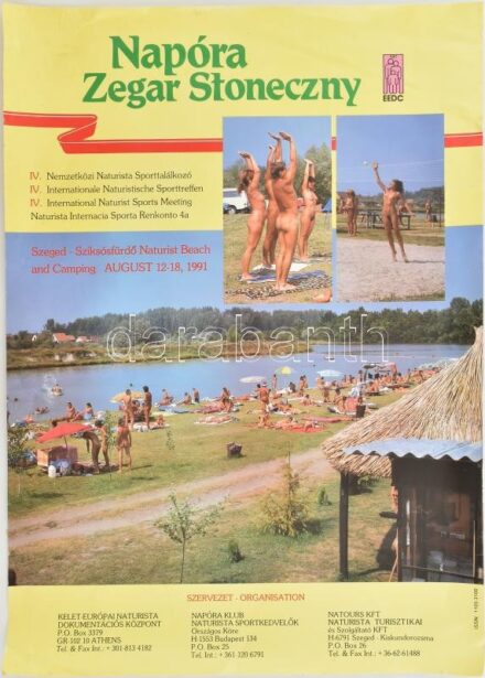 Naturista plakát, Szeged, gyűrődésekkel, 45×31 cm