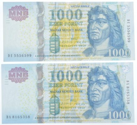 2010. 1000Ft (2xklf) 'DA', 'DE' T:II