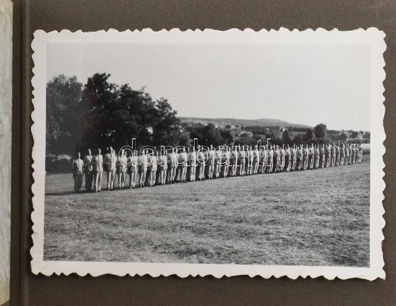 cca 1930 Katonák nyári tábora 18 db fotó kis albumban 6x9 cm - Image 2