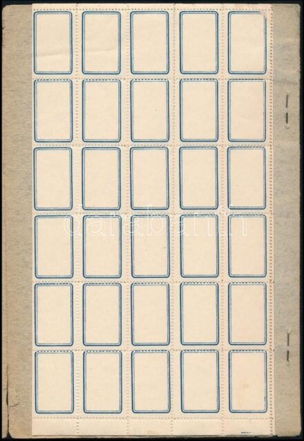 cca 1920-1930 Enyvezett címkék kerettel, 120 db, eredeti papírborítékban