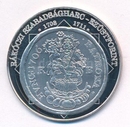 DN 'A magyar nemzet pénzérméi - Rákóczi szabadságharc ezüstforint 1703-1711' Ag emlékérem, tanúsítvánnyal (10,37g/0.999/35mm) T:PP kis patina