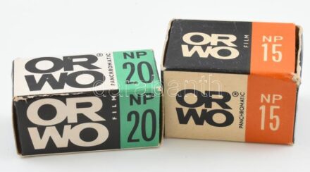 ORWO NP 15 és NP 20 fekete-fehér lejárt bontatlan filmek, 2 db
