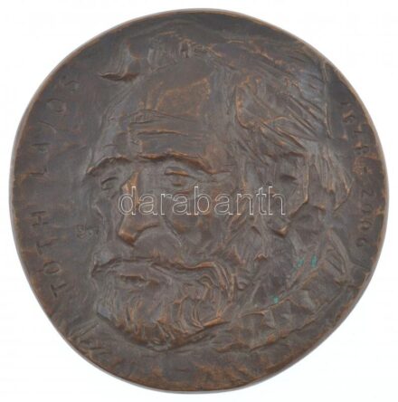 Nagy Előd (1942- ) 2007. 'Tóth Lajos 1948-2006' egyoldalas, öntött bronz plakett (~115mm) T:1-