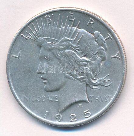 Amerikai Egyesült Államok 1925. 1$ Ag 'Béke' T:1-,2 ph. USA 1925. One Dollar Ag 'Peace' C:AU,XF edge error Krause KM#150