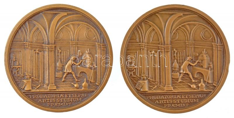 1976. 'HUNGAROKORR '76 BUDAPEST' + kétoldalas Br emlékérem dísztokban (45mm) + 'HUNGAROKORR '76 PÁLYÁZAT III. DÍJ' kétoldalas Br emlékérem dísztokban (45mm) T:1,1- egyiken ph. - Image 2