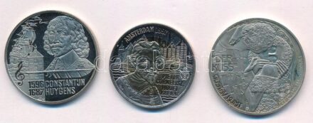 Ausztria 1997. 2 1/2E Cu-Ni 'Gustav Klimt' + Hollandia 1996. 5E Cu-Ni 'Constantijn Huygens' + 1997. 10E bimetál 'Pieter Cornelisz Hooft' T:1,1- Austria 1997. 2 1/2 Euro Cu-Ni 'Gustav Klimt' + Netherlands 1996. 5 Euro Cu-Ni 'Constantijn Huygens' +