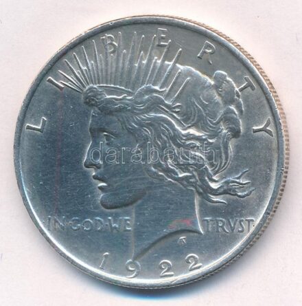 Amerikai Egyesült Államok 1922. 1$ Ag 'Béke' T:1-,2 kis ph. USA 1922. 1 Dollar Ag 'Peace' C:AU,XF small edge error Krause KM#150