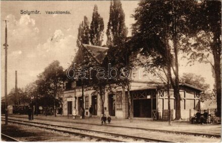 1936 Solymár, vasútállomás. Gromman Antal kiadása