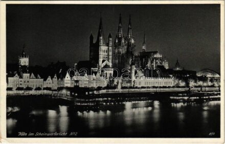 1938 Köln, Cologne; im Scheinwerferlicht / illuminated at night (EK)