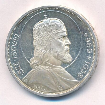 1938. 5P Ag 'Szent István' Artex-veret(?) T:1,1- (eredetileg P) Adamo P8.1
