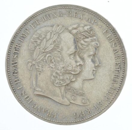 Ausztria 1879. 2G Ag 'I. Ferenc József és Erzsébet királynő / Ezüstlakodalom' Bécs T:1- Austria 1879. 2 Gulden Ag 'Franz Joseph and Elisabeth / Silver Jubilee' Vienna C:AU Krause X#M5