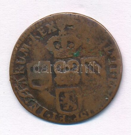 Spanyol Németalföld 1695. 1o Cu T:3 Spanish Netherlands 1695. 1 Oord Cu C:F Krause KM#81