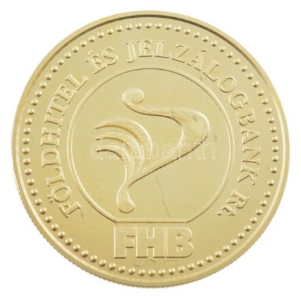 DN 'Földhitel és Jelzálogbank Rt. - FHB / Alapítva 1997 - FHB' aranyozott Ag emlékérem tanúsítvánnyal, díszdobozban (42,5mm/0.999/31,1g) T:PP