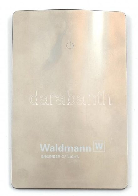Waldmann kártya formájú LED-es inox zseblámpa, működik, 8,5x5,5 cm