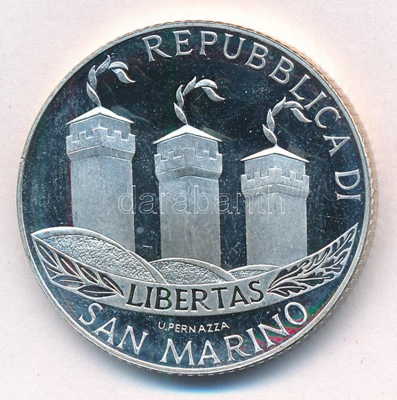 San Marino 2002. 5E Ag 'Az Euró bevezetése' forgalomba nem került emlékérme T:PP ujjlenyomat, patina San Marino 2002. 5 Euro Ag 'Introduction of the Euro' non-circulating commemorative coin C:PP fingerprints, patina Krause KM#448 - Image 2