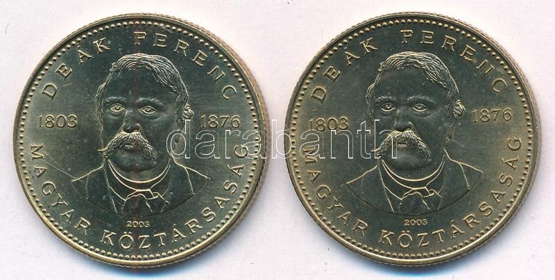 2003. 20Ft Cu-Ni 'Deák' (2x)T:1- patina Adamo FOEM2