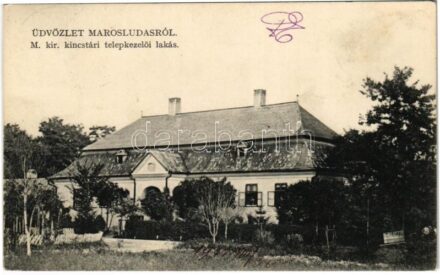 1911 Marosludas, Ludosul de Mures, Ludus; M. kir. kincstári telepkezelői lakás. Glück J. 6238. / treasury officer's villa