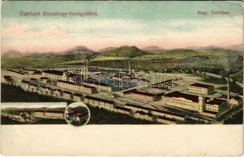 Rózsahegy, Ruzomberok; Magyar Textilipar fonógyár / spinning mill, Textile factory