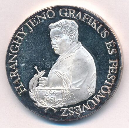 Bozó Gyula (1913-2004) 1994. 'Haranghy Jenő születésének 100. évfordulójára' fém emlékérem (42,5mm) T:1- (eredetileg PP) patina