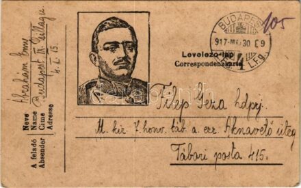 1917 Tábori Postai Levelezőlap IV. Károly képével / WWI Austro-Hungarian K.u.K. military field postcard, Charles I of Austria (EK)