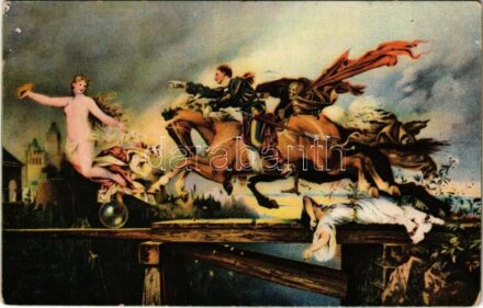 1917 Die Jagd nach dem Glück / Stengel art postcard s: Henneberg (EB)