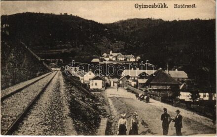 Gyimes, Gyimesbükk, Ghimes; Magyar-román határszél, vasút. Adler és fia / Hungarian-Romanian border with railway track
