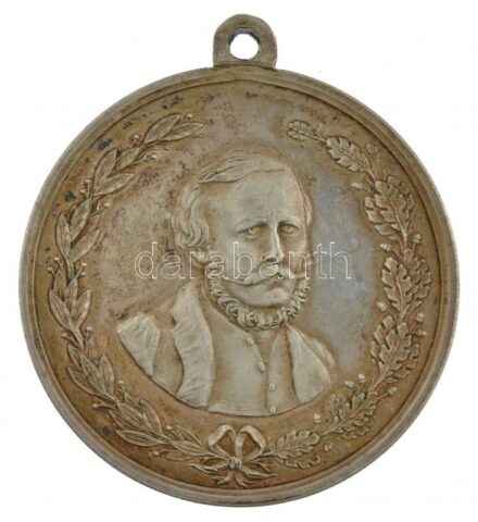 DN '5/1 877 ,,Eötvös' O Budapest kel' jelzetlen Ag, szabadkőműves páholy érem, füllel (21,85g/51mm) T:1- patina
