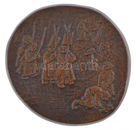 Szabó György (1947-) DN 'Brueghel: Gyermekjátékok részlet' egyoldalas bronz emlékérem (81mm) T:1