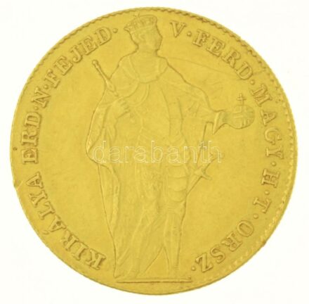 1848. Dukát Au 'V. Ferdinánd' (3,49g/0.989) T:2 karcok Hungary 1848. Ducat Au 'Ferdinánd V' (3,49g/0.989) C:XF scratches Adamo B6