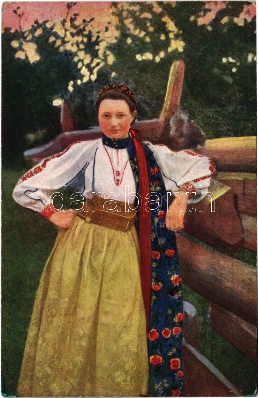 Csángó leány, magyar folklór. Magyarországi népviselet / Hungarian folklore