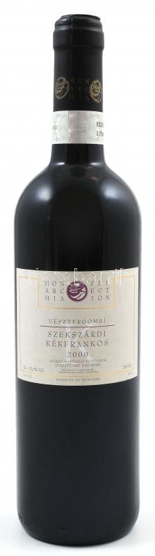 2000 Vesztergombi Szekszárdi Kékfrankos, bontatlan palack száraz vörösbor, szakszerűen tárolt, 12.5%, 0.75l