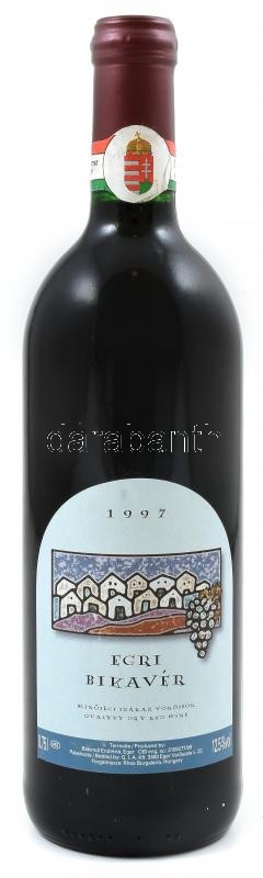 1997 Bakondi Endréné Egri Bikavér, bontatlan palack száraz vörösbor, szakszerűen tárolt, 12.5%, 0.75l